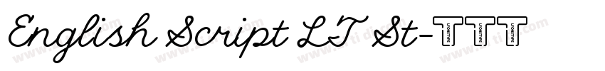 English Script LT St字体转换